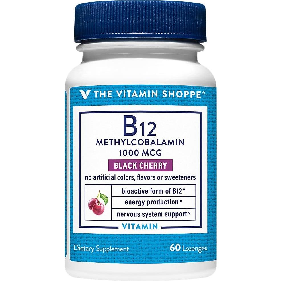 Vitamina B12 Metilcobalamina 1000mcg The Vitamin Shoppe 60 Pastillas