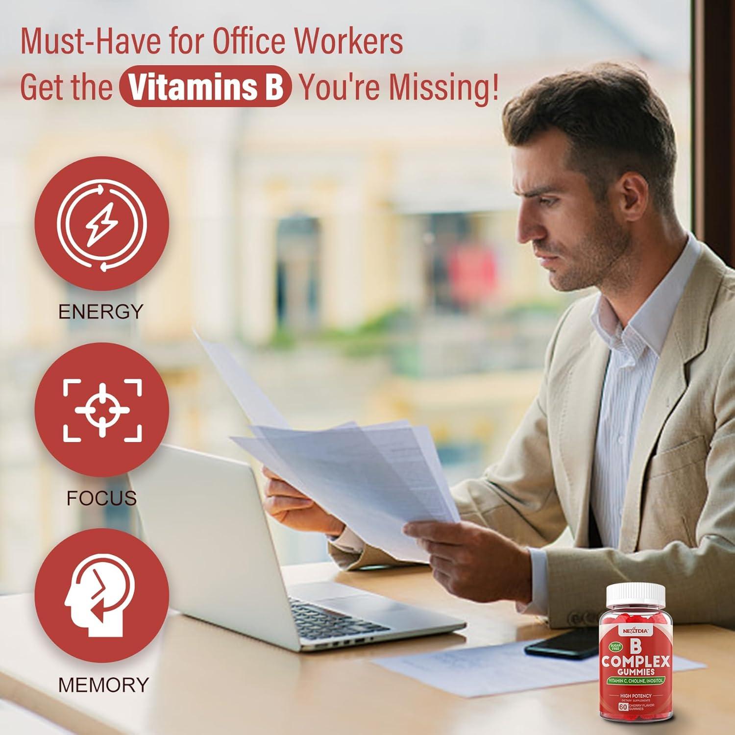 Gomitas Veganas Complejo Vitamina B Nextdia 60 Unidades