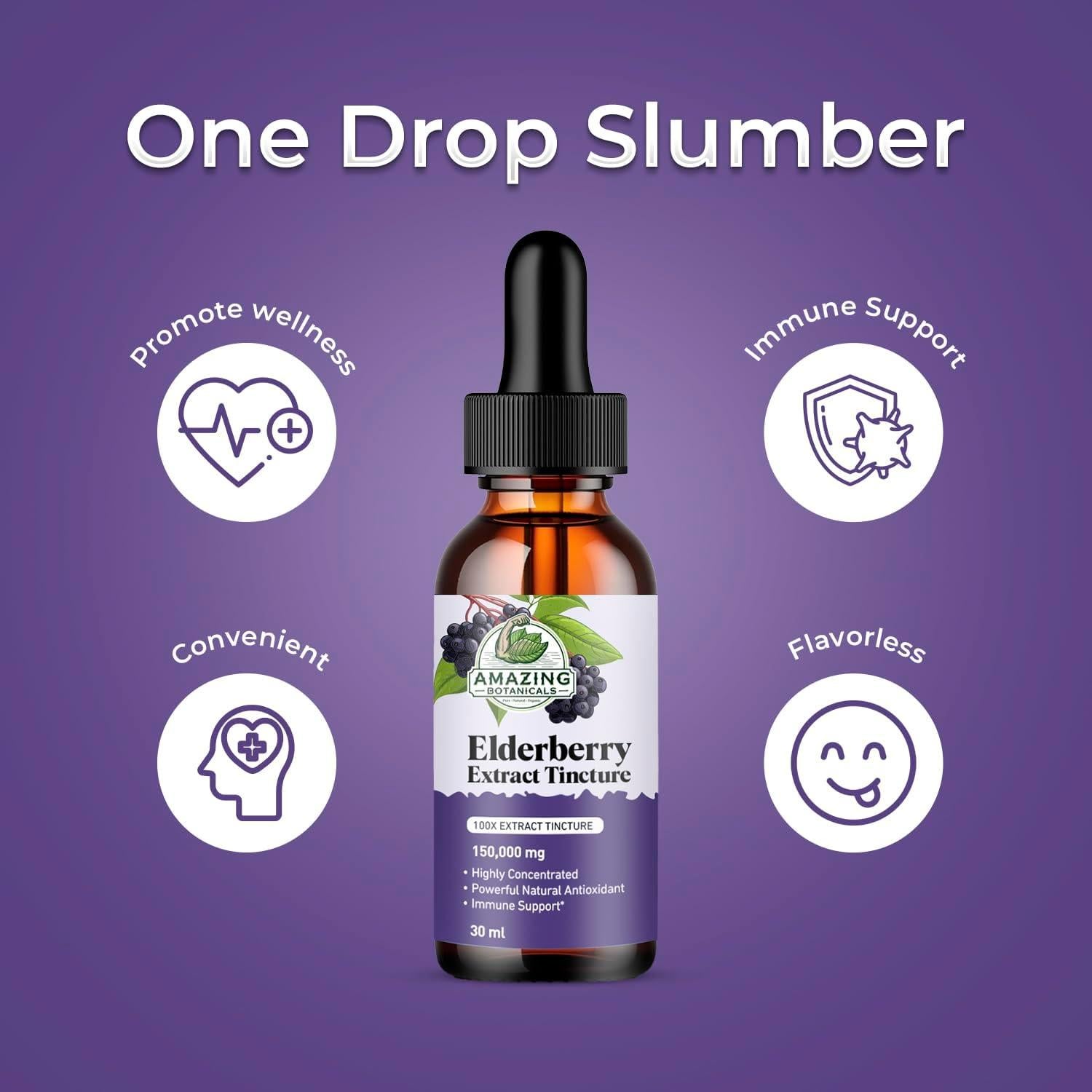 Extracto de Saúco Orgánico 15,000mg Amazing Botanicals 30ml