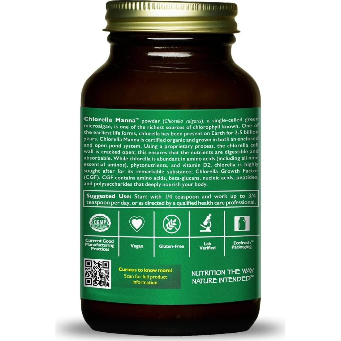Chlorella Manna HealthForce SuperFoods - Polvo 100g Orgánico