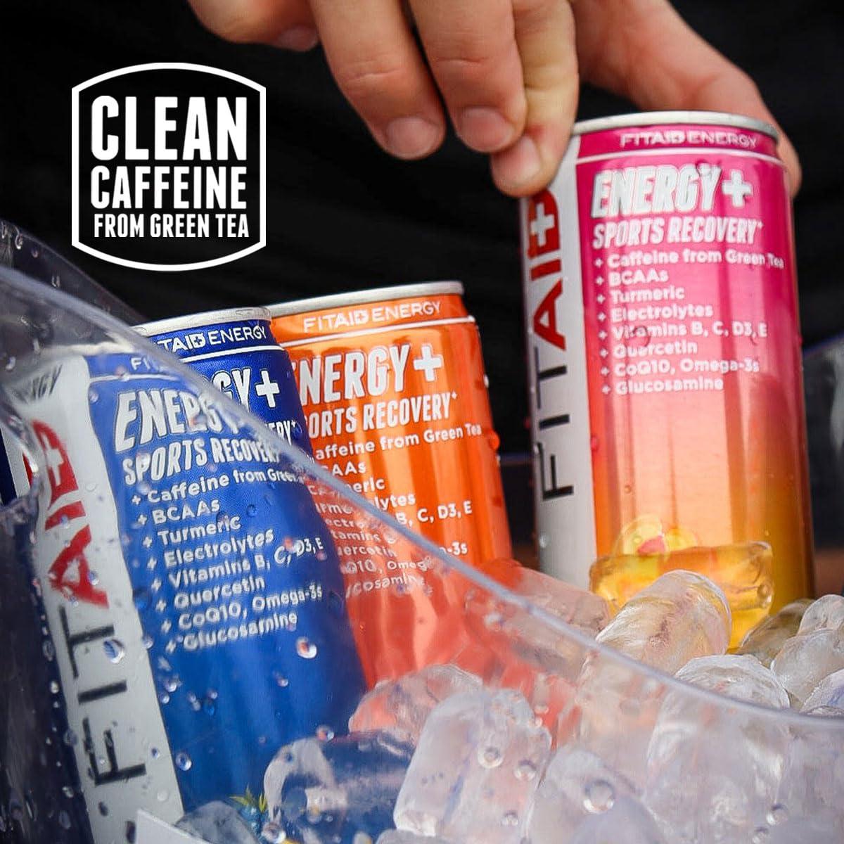 FITAID Energía 200mg Cafeína Natural Mora Piña - Paquete 12