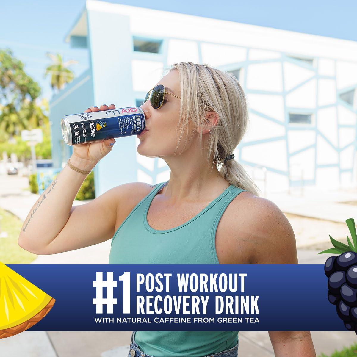 FITAID Energía 200mg Cafeína Natural Mora Piña - Paquete 12