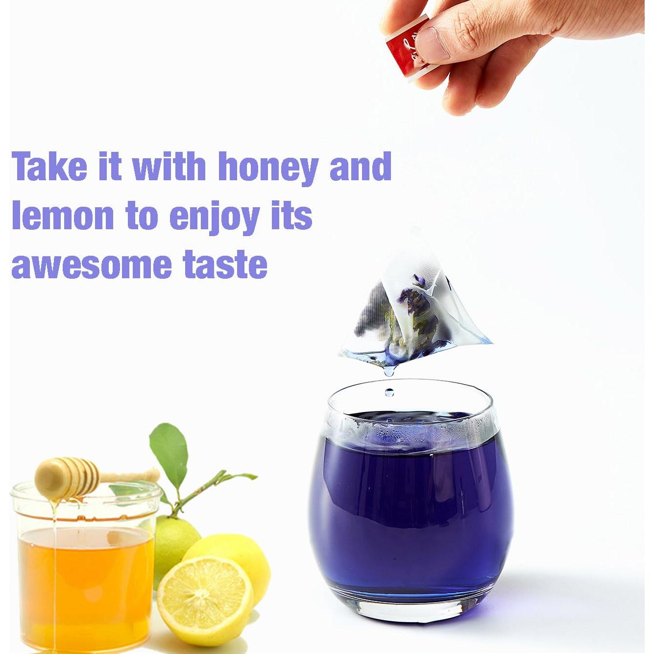 50 Bolsitas de Té de Flor de Mariposa Azul Secas - VitalForest