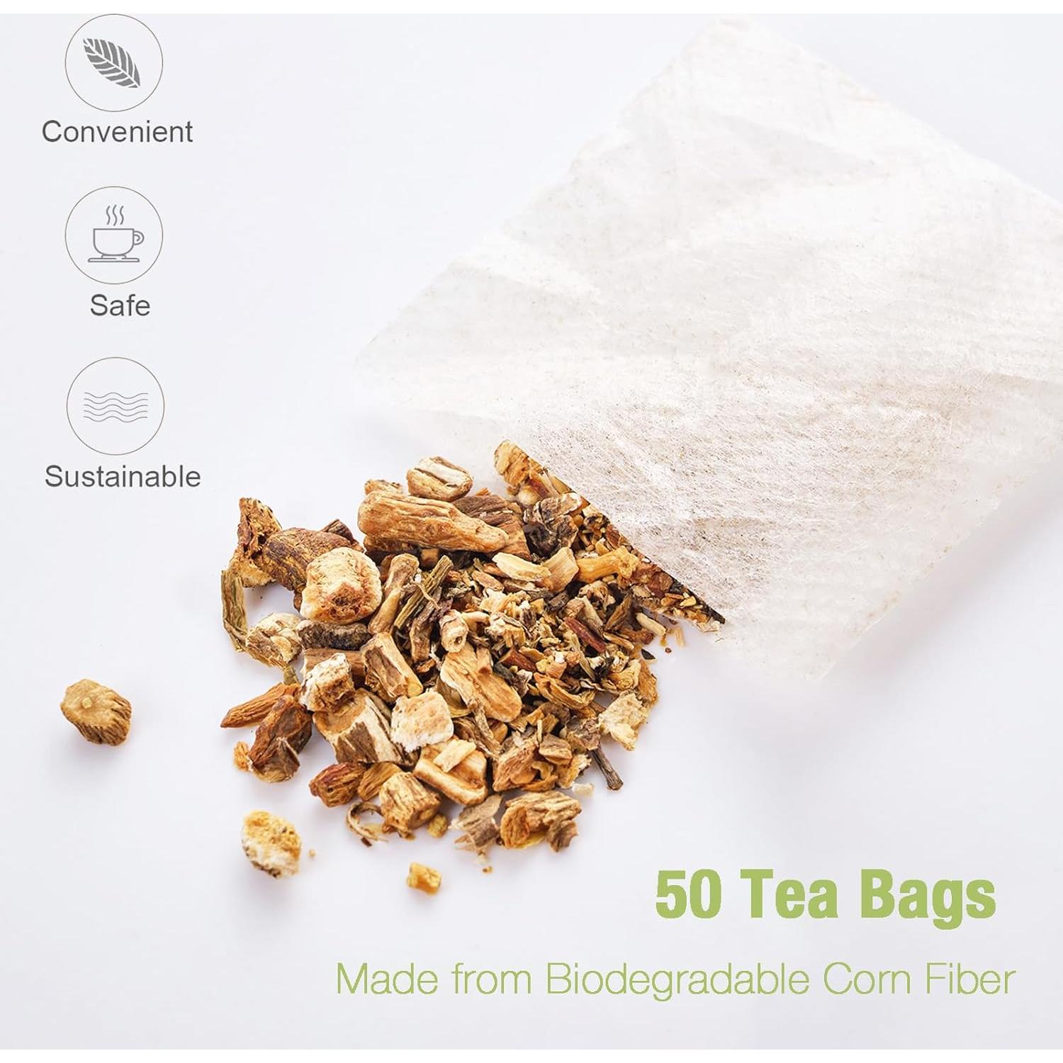 50 Bolsas de Té de Raíz de Diente de León VitalForest 100% Natural
