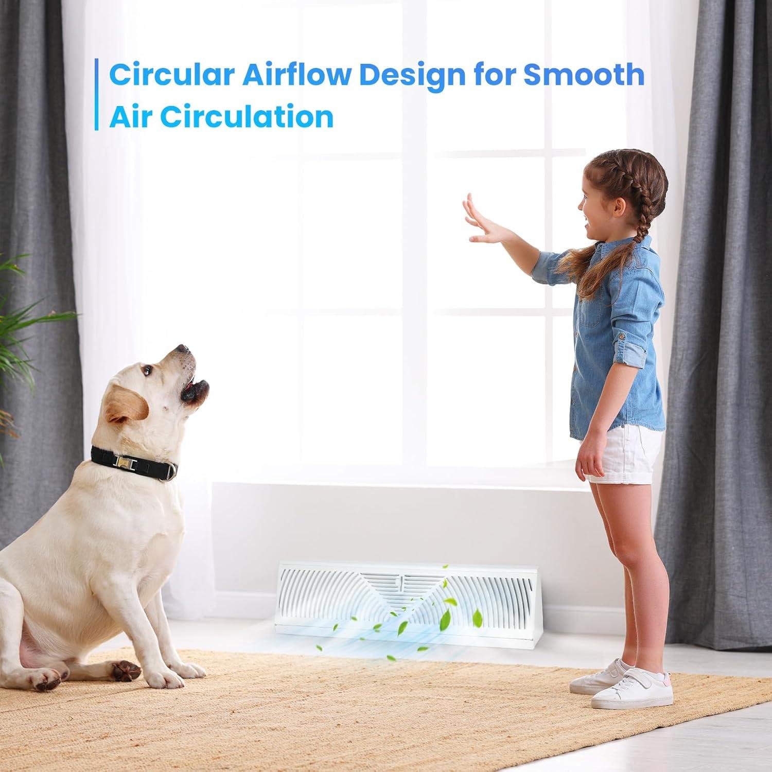 Difusor de Ventilación Aremae 18" Blanco Ajustable HVAC