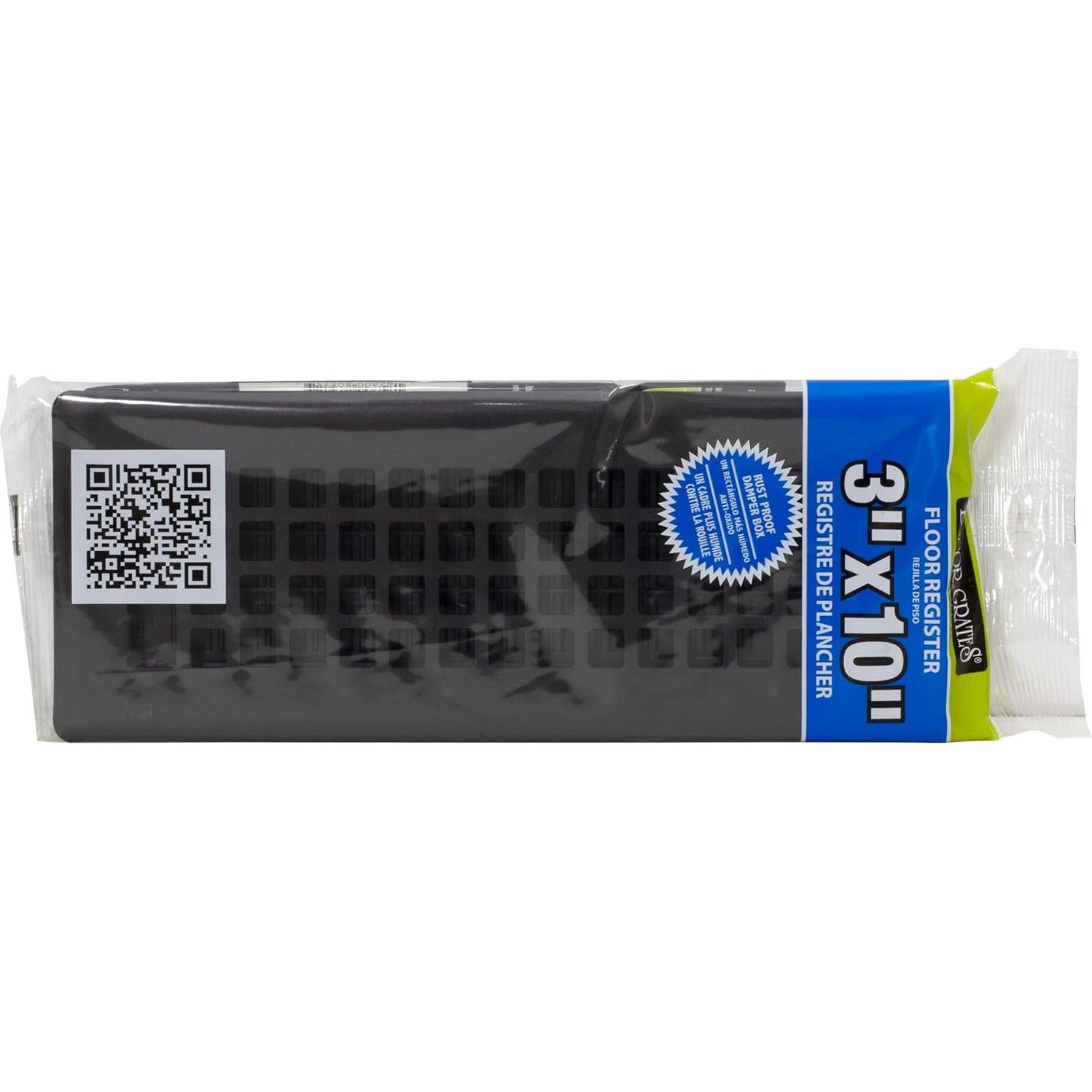 Rejilla de Piso Decor Grates LTH310-BLK, 29x11 cm, Negra, Acero