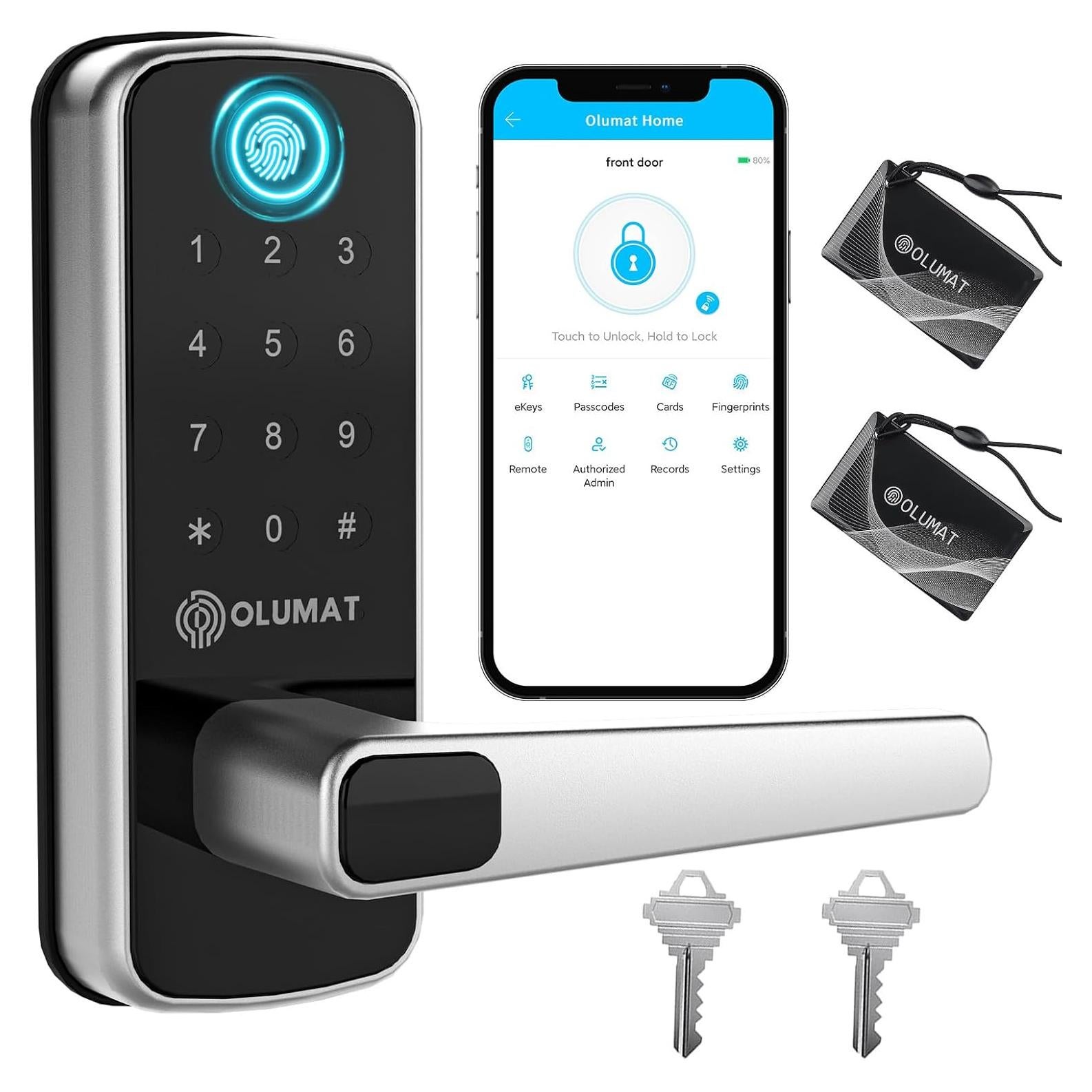 Cerradura Inteligente OLUMAT B22 con Huella Dactilar y Teclado