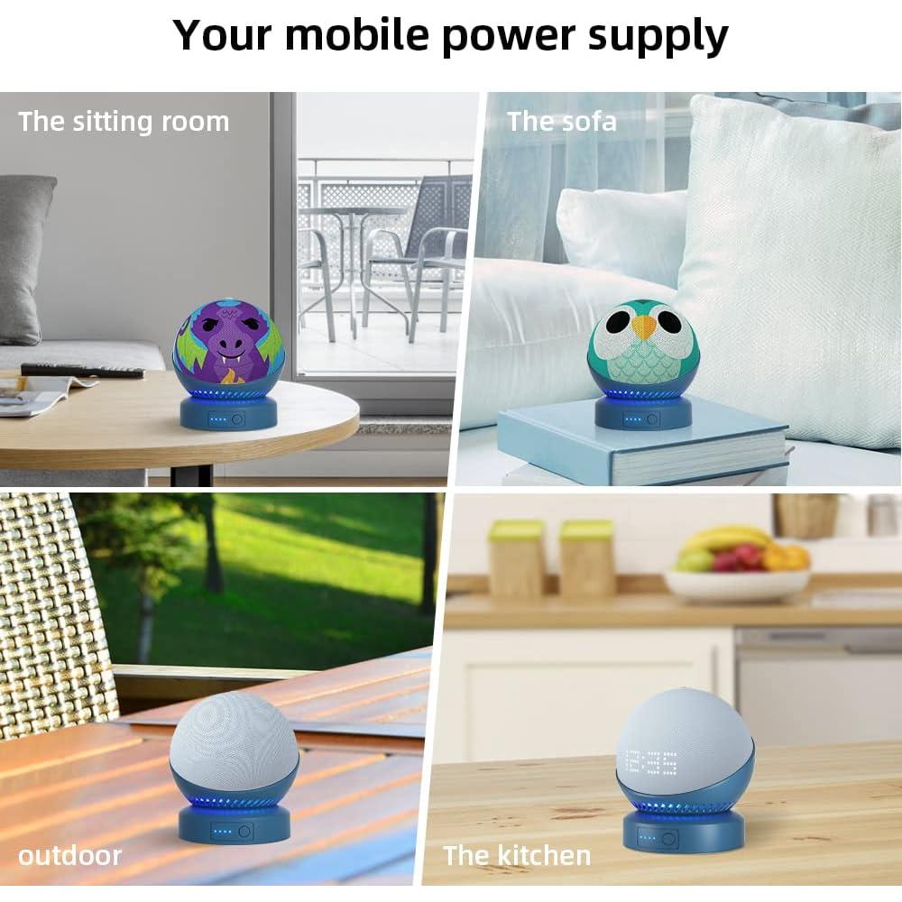 Base de Batería Liboer para Echo Dot 5ta y Homepod Mini Azul