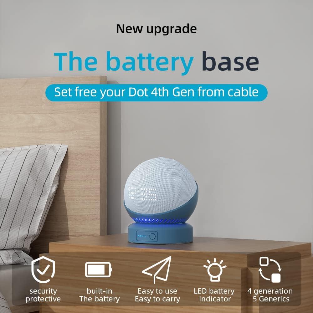 Base de Batería Liboer para Echo Dot 5ta y Homepod Mini Azul
