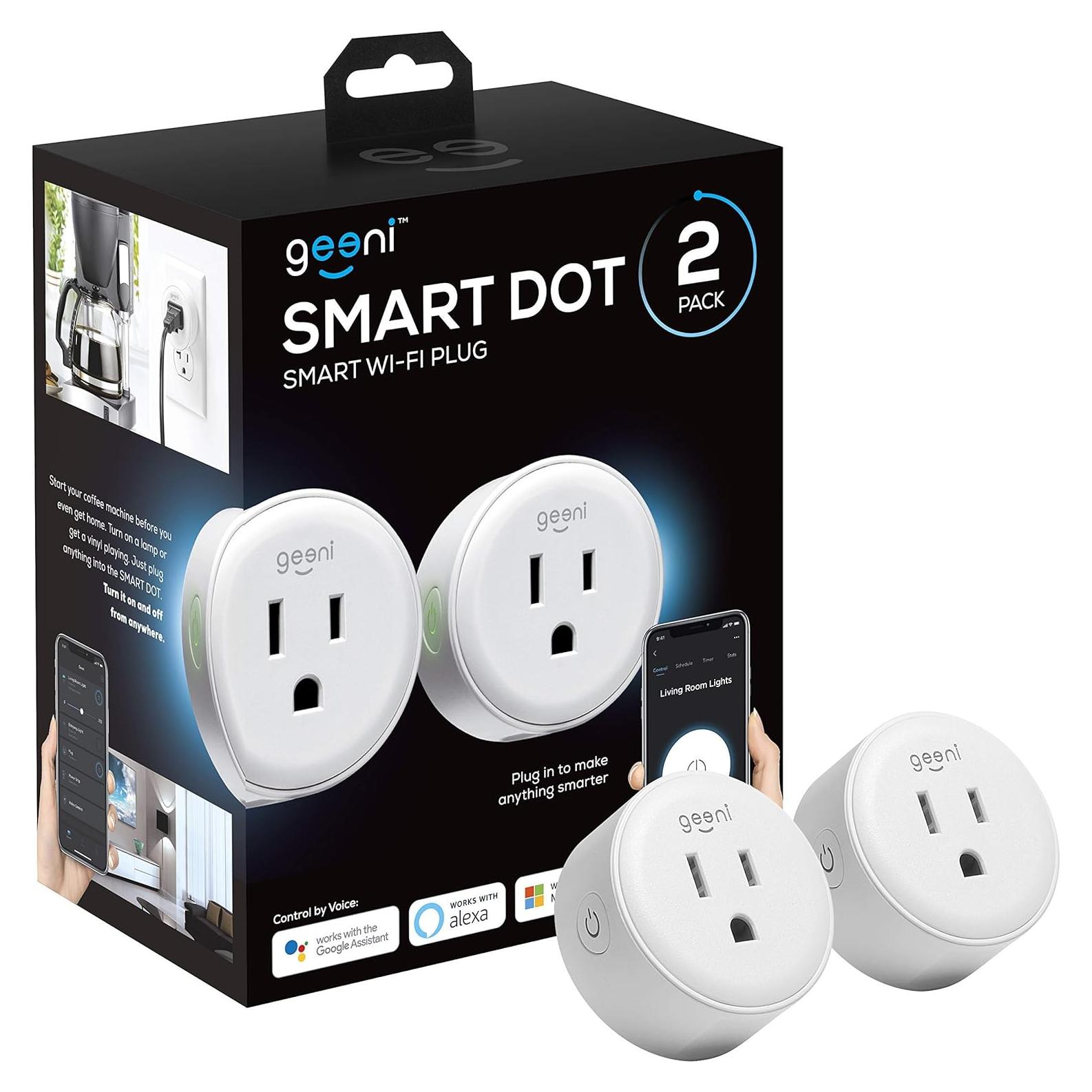 Enchufe Inteligente Geeni Dot Wi-Fi - Paquete de 2