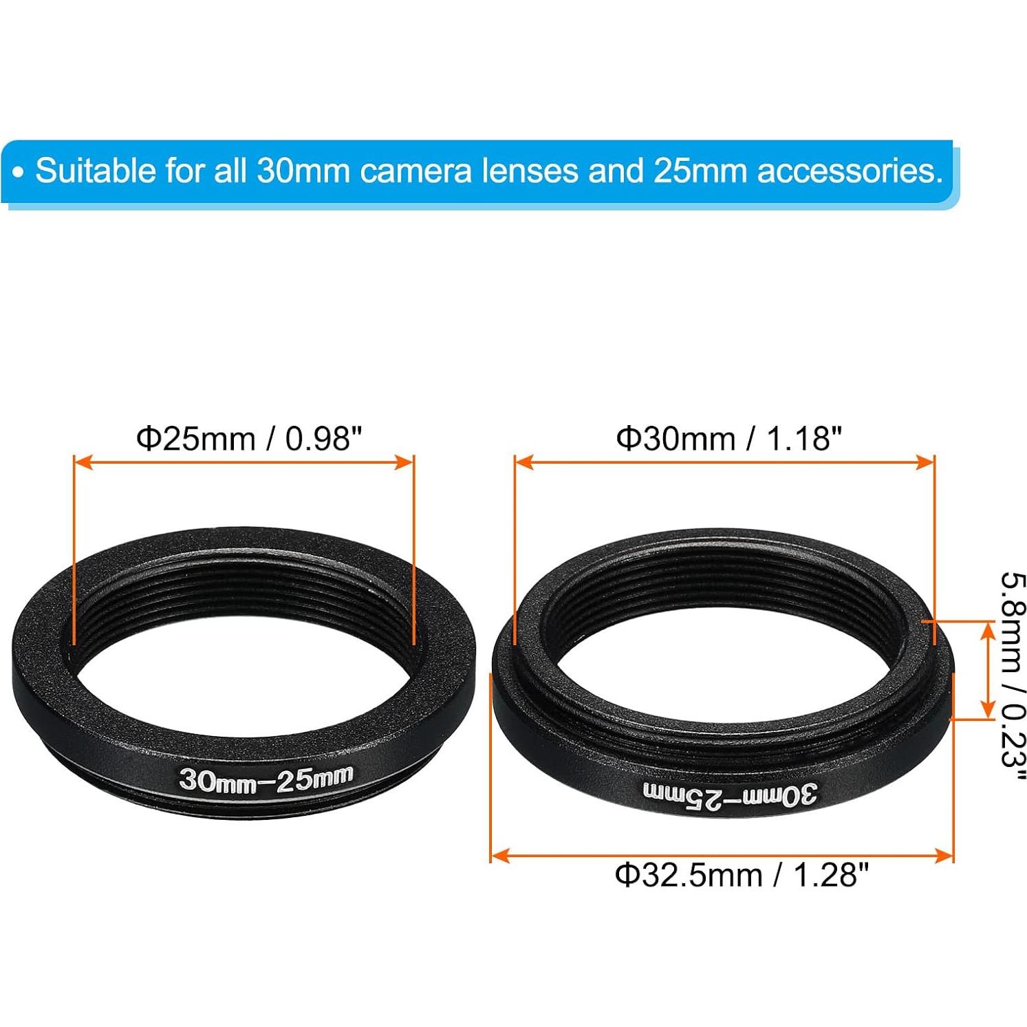 Anillo Adaptador Reductor PATIKIL 30mm a 25mm Aluminio Negro