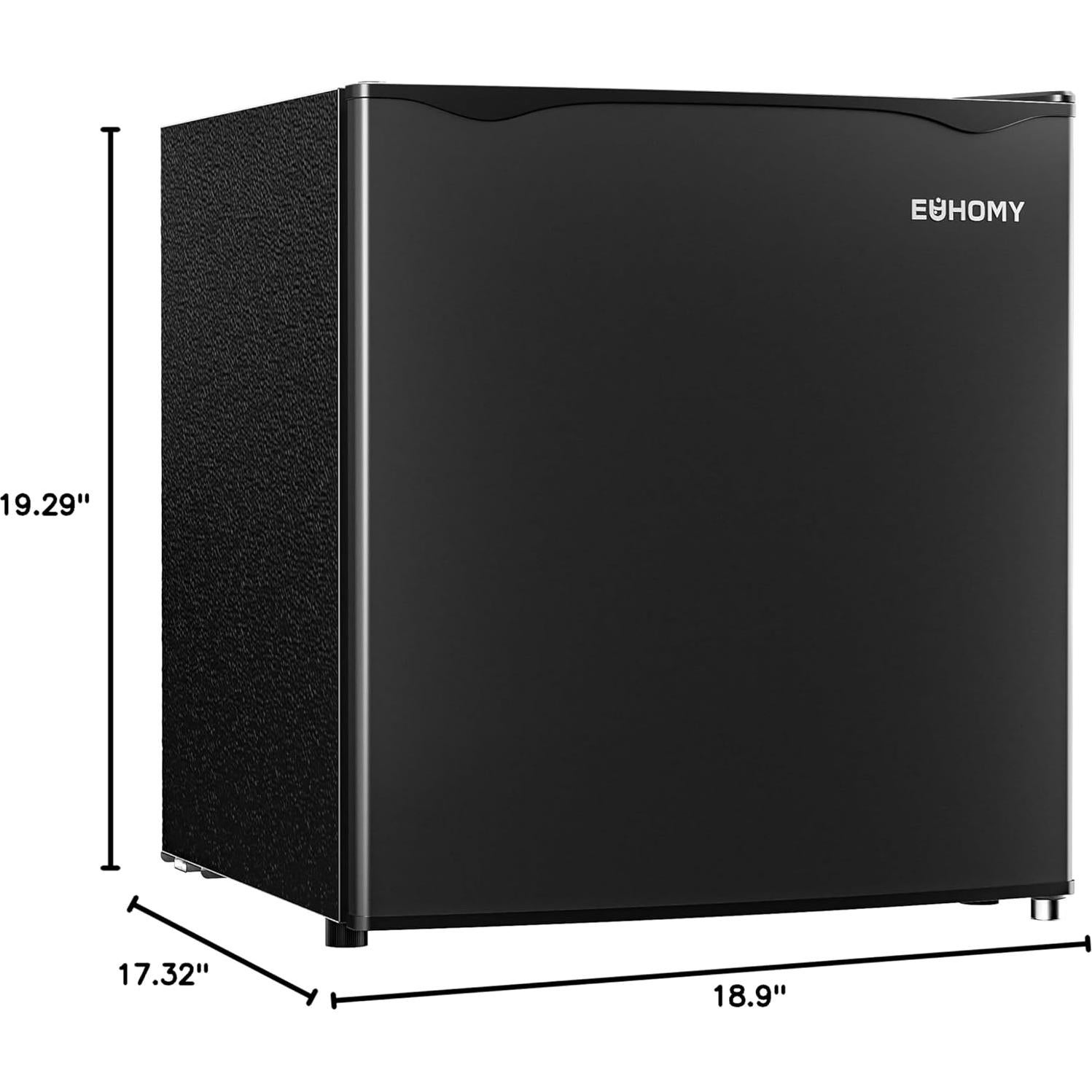 Mini Nevera EUHOMY 1.7 Pies Cúbicos Compacta Negra