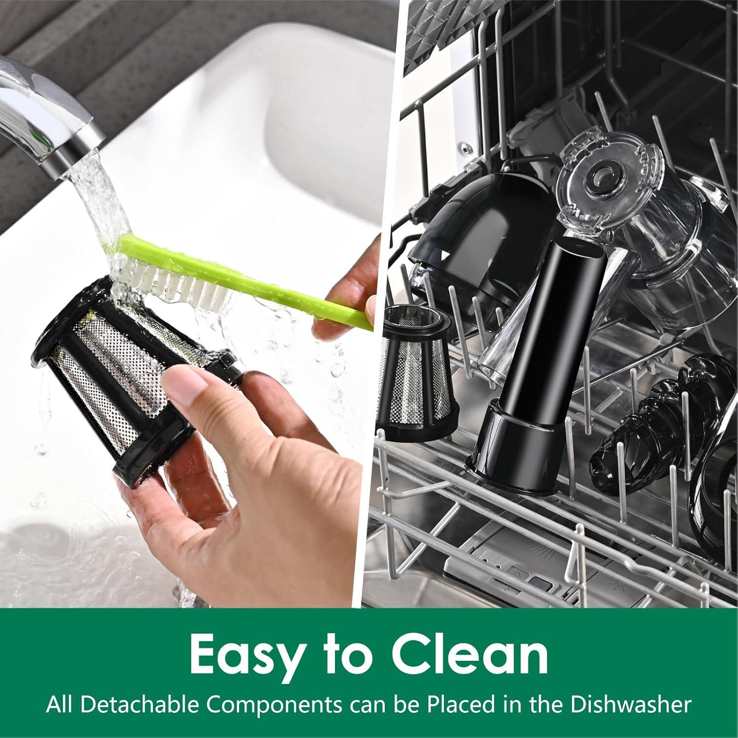 Extractor de Jugo Masticador Brecious ZM1506 2 Velocidades Negro