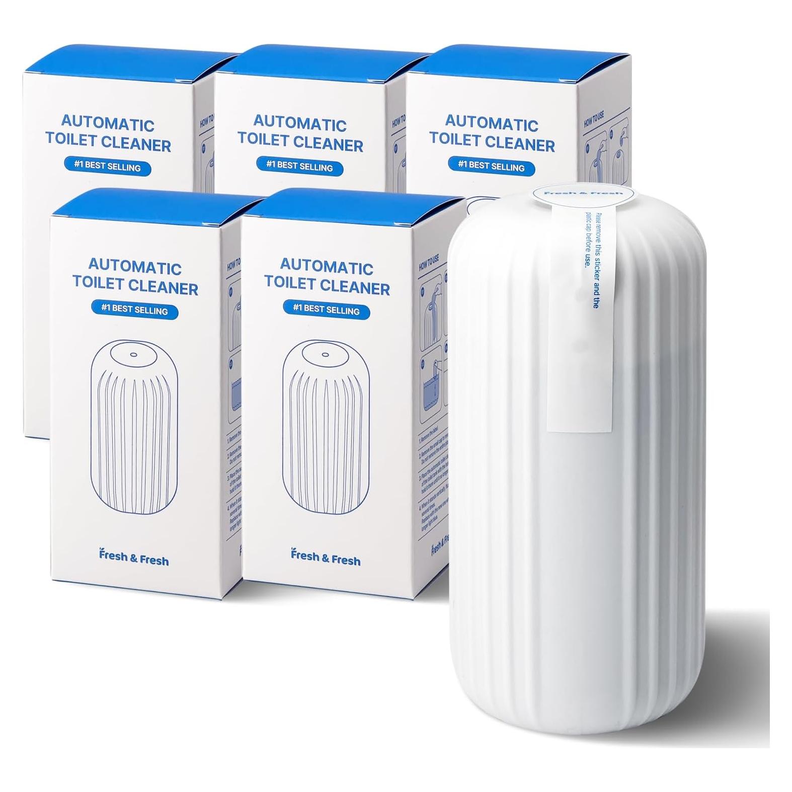 Limpiadores Automáticos de Inodoro Fresh & Fresh - 5 Botellas, 2500 Descargas