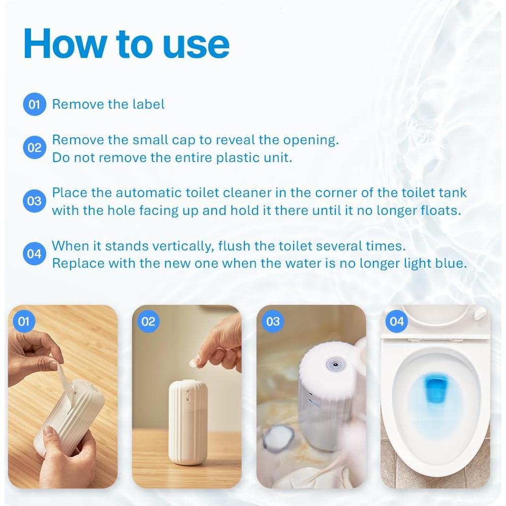 Limpiadores Automáticos de Inodoro Fresh & Fresh - 5 Botellas, 2500 Descargas