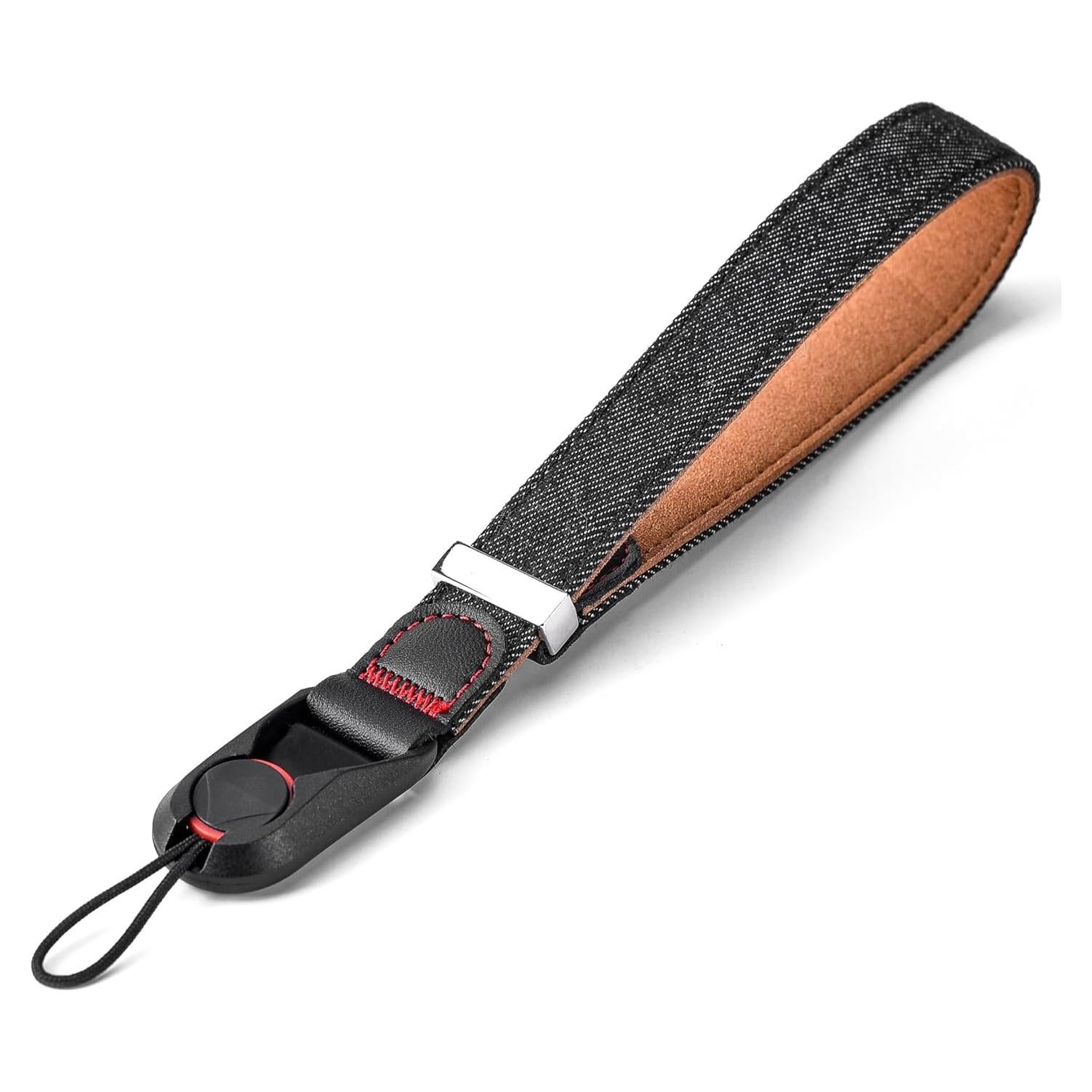 Correa de Muñeca de Denim Ajustable para Cámara SLR - Negra
