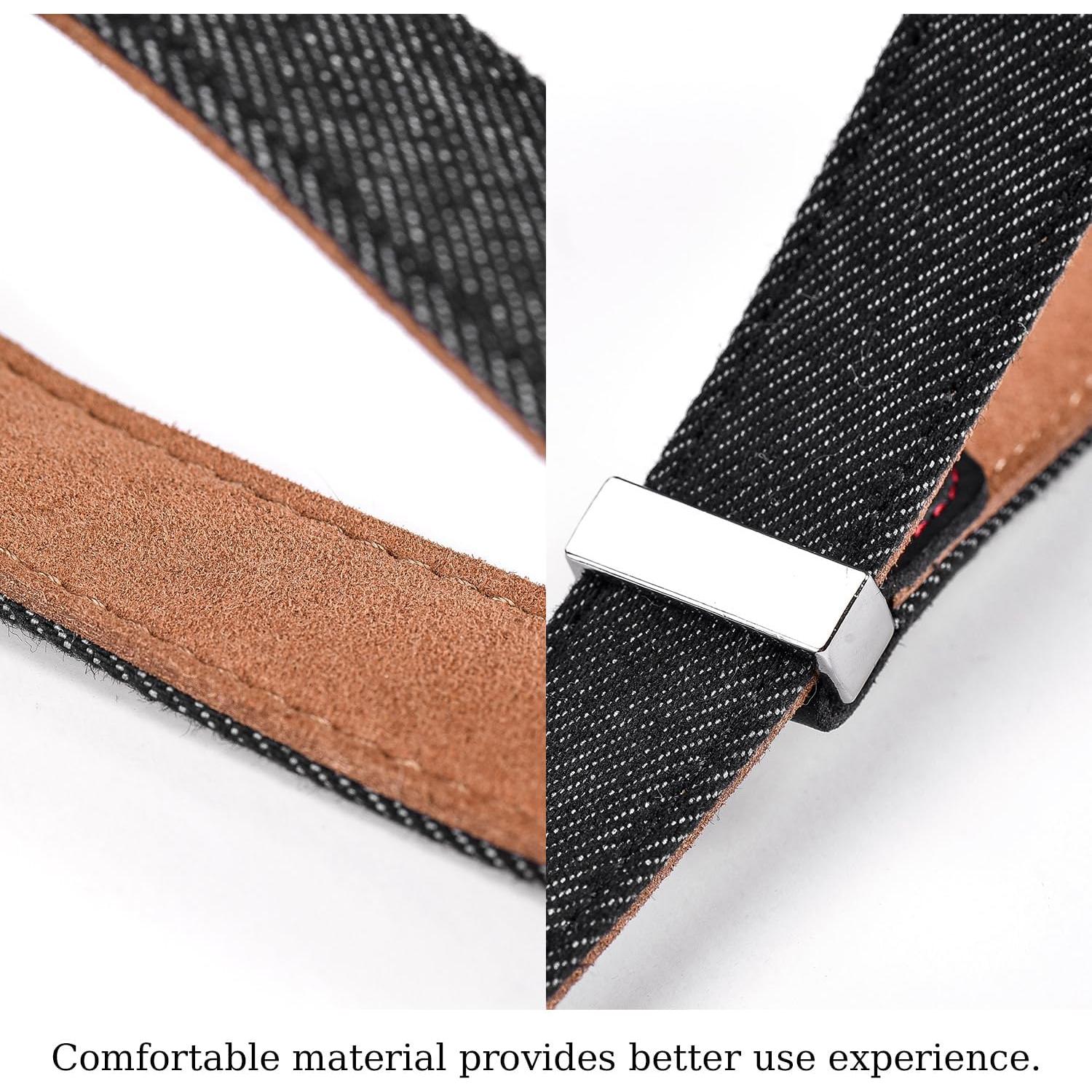 Correa de Muñeca de Denim Ajustable para Cámara SLR - Negra