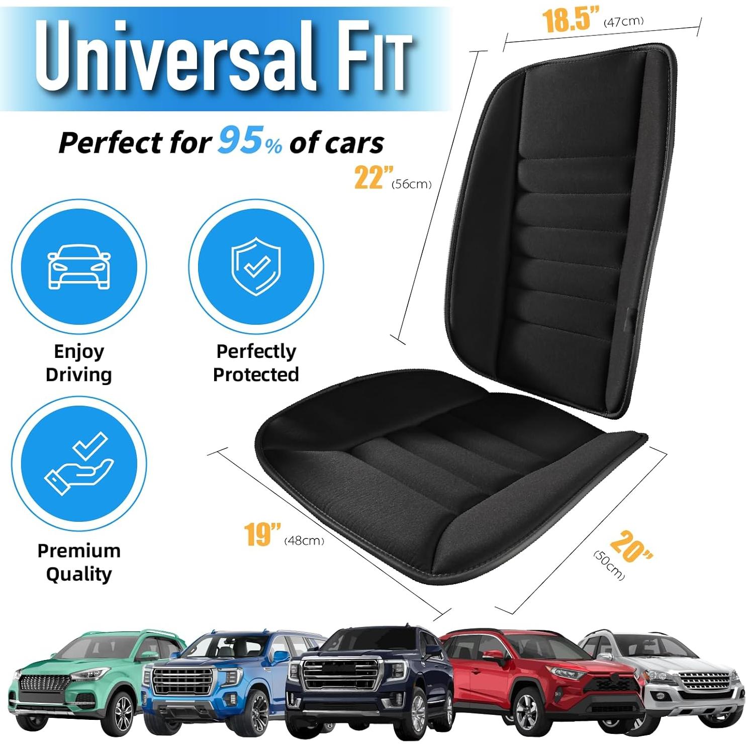 Cojín de Asiento Ergonómico Lofty Aim con Soporte Lumbar - Negro