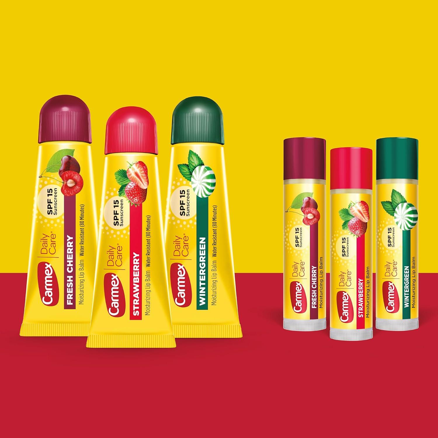 Bálsamo Labial Hidratante Carmex Daily Care SPF 15 - 9 Unidades