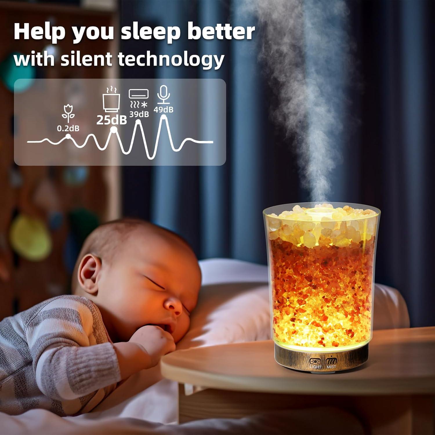 Difusor de Aceite Esencial DqBaoKuan 150ml Humidificador LED