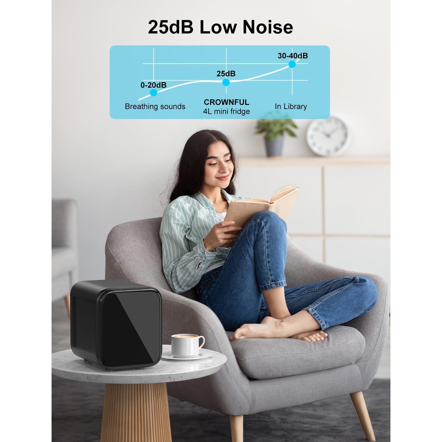 Mini Nevera CROWNFUL CF-MF01 4L Enfriador y Calentador