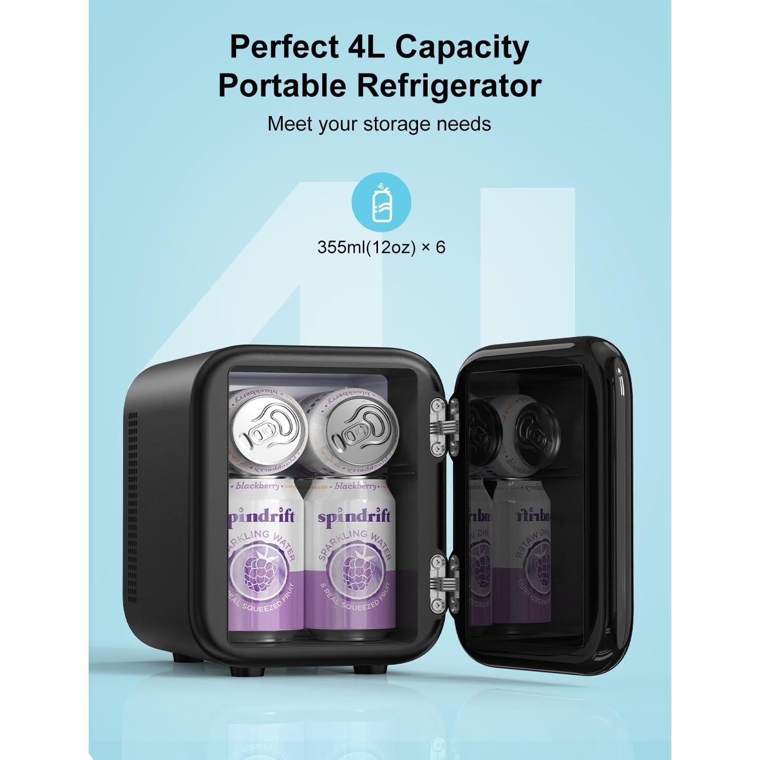 Mini Nevera CROWNFUL CF-MF01 4L Enfriador y Calentador