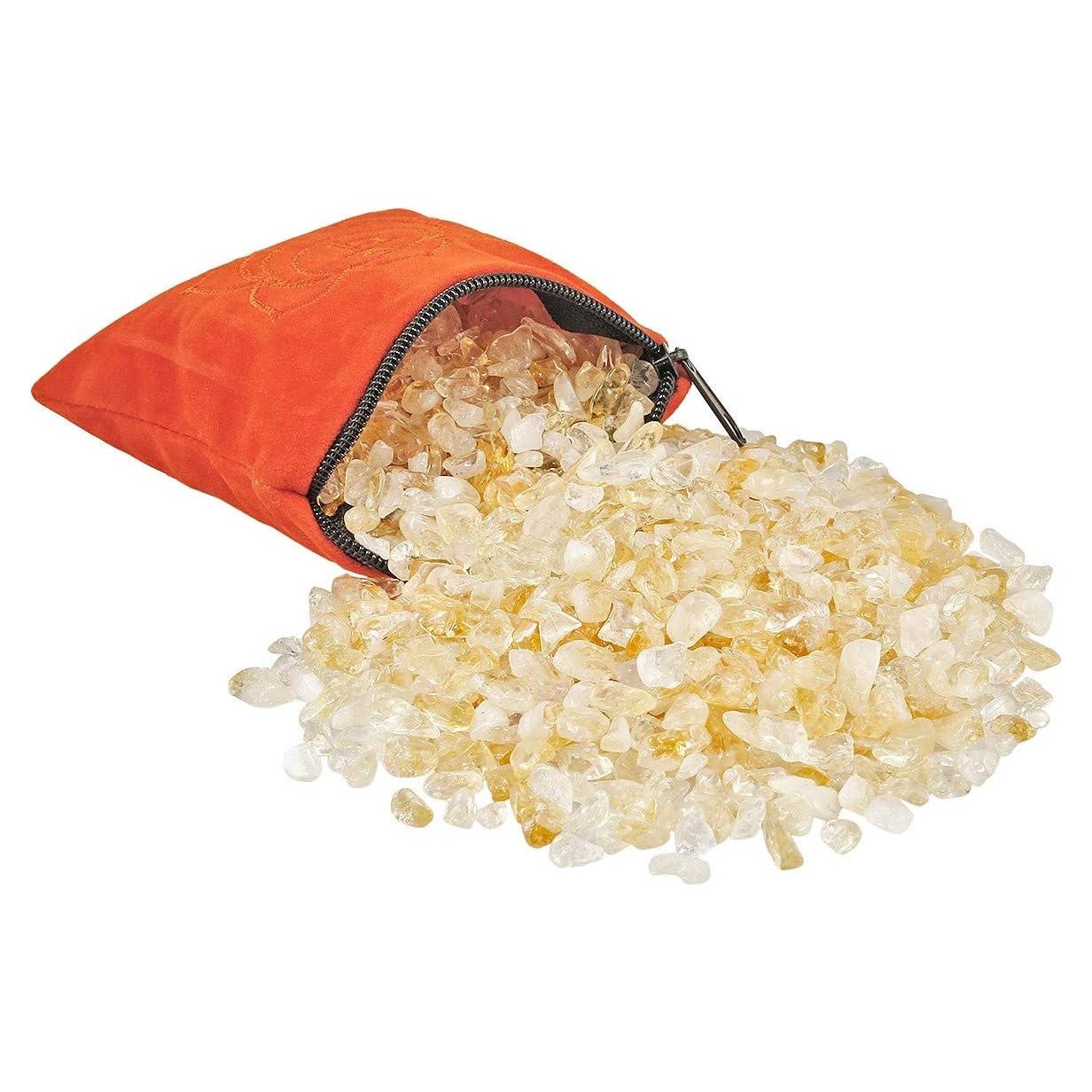 Almohada de Cristal Chakra Sacro Citrino SUNYIK 9.5x9.5cm