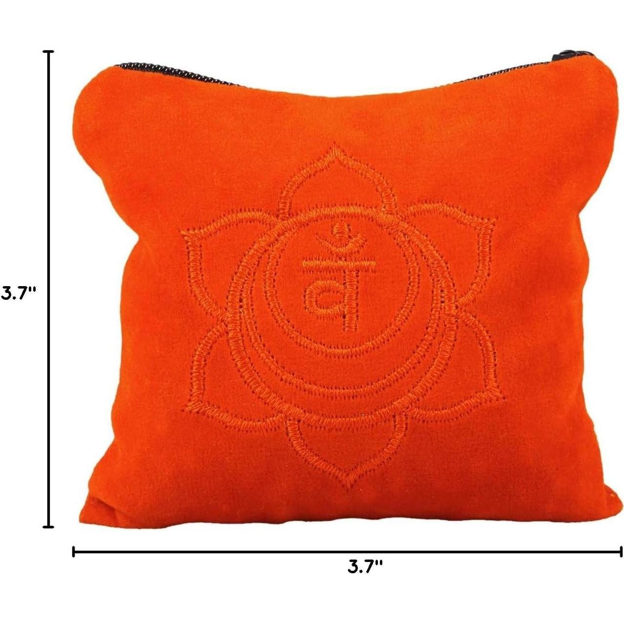 Almohada de Cristal Chakra Sacro Citrino SUNYIK 9.5x9.5cm