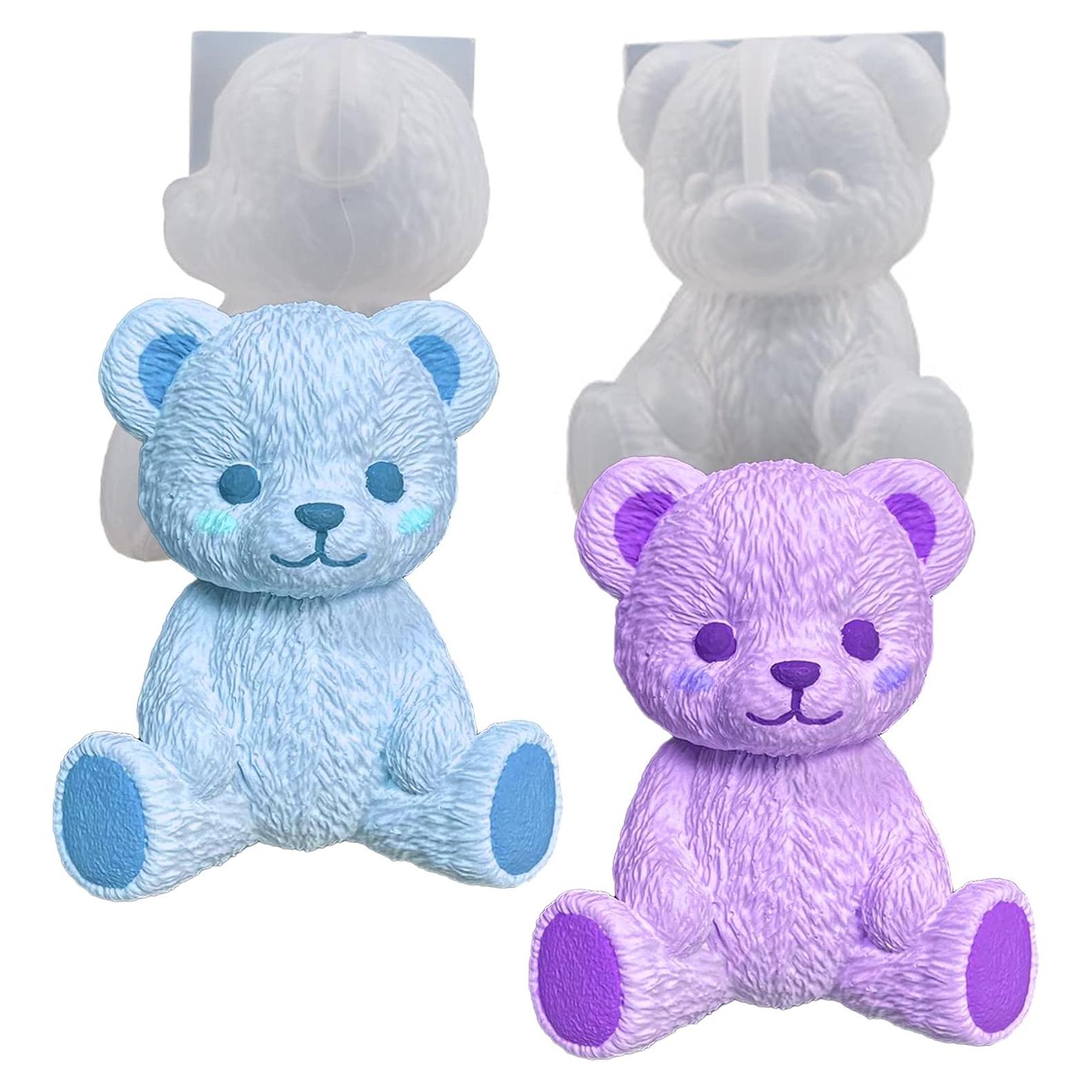 Moldes de Silicona Oso 2Pcs Japleed para Jabones y Velas