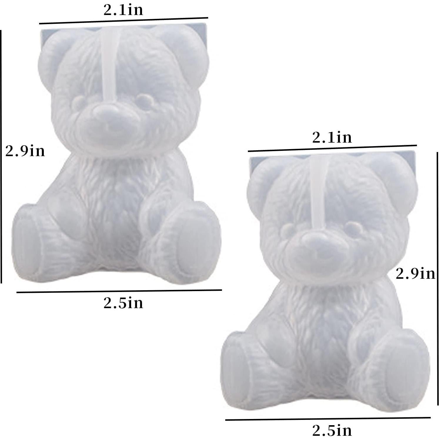 Moldes de Silicona Oso 2Pcs Japleed para Jabones y Velas