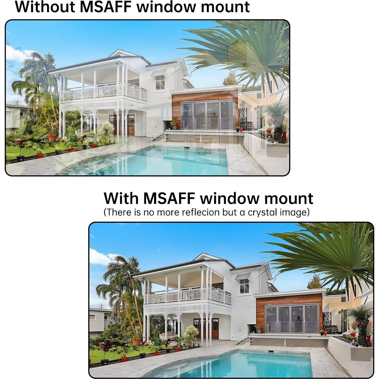 Soporte de Ventana MSAFF para Wyze Cam V3/V3 Pro - Negro