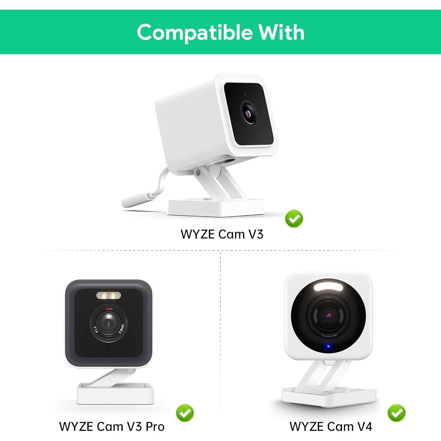 Soporte de Ventana MSAFF para Wyze Cam V3/V3 Pro - Negro