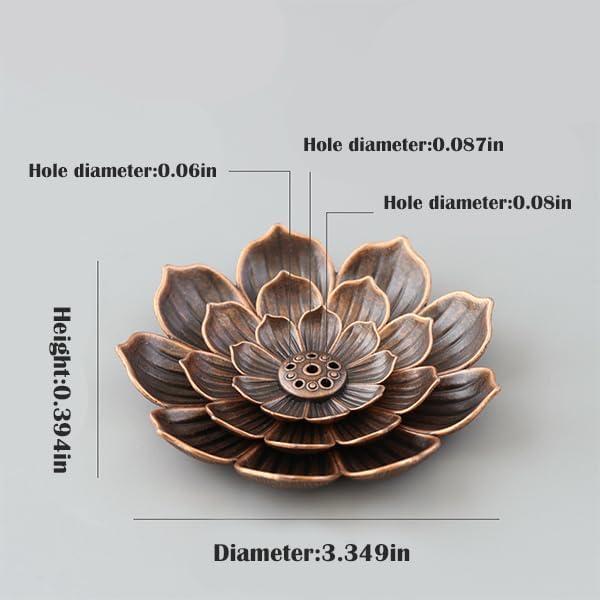 Soporte para Incienso Inzzcfy Negro Rectangular de Zinc