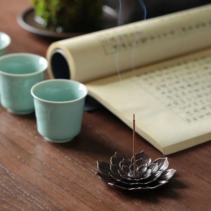 Soporte para Incienso Inzzcfy Negro Rectangular de Zinc