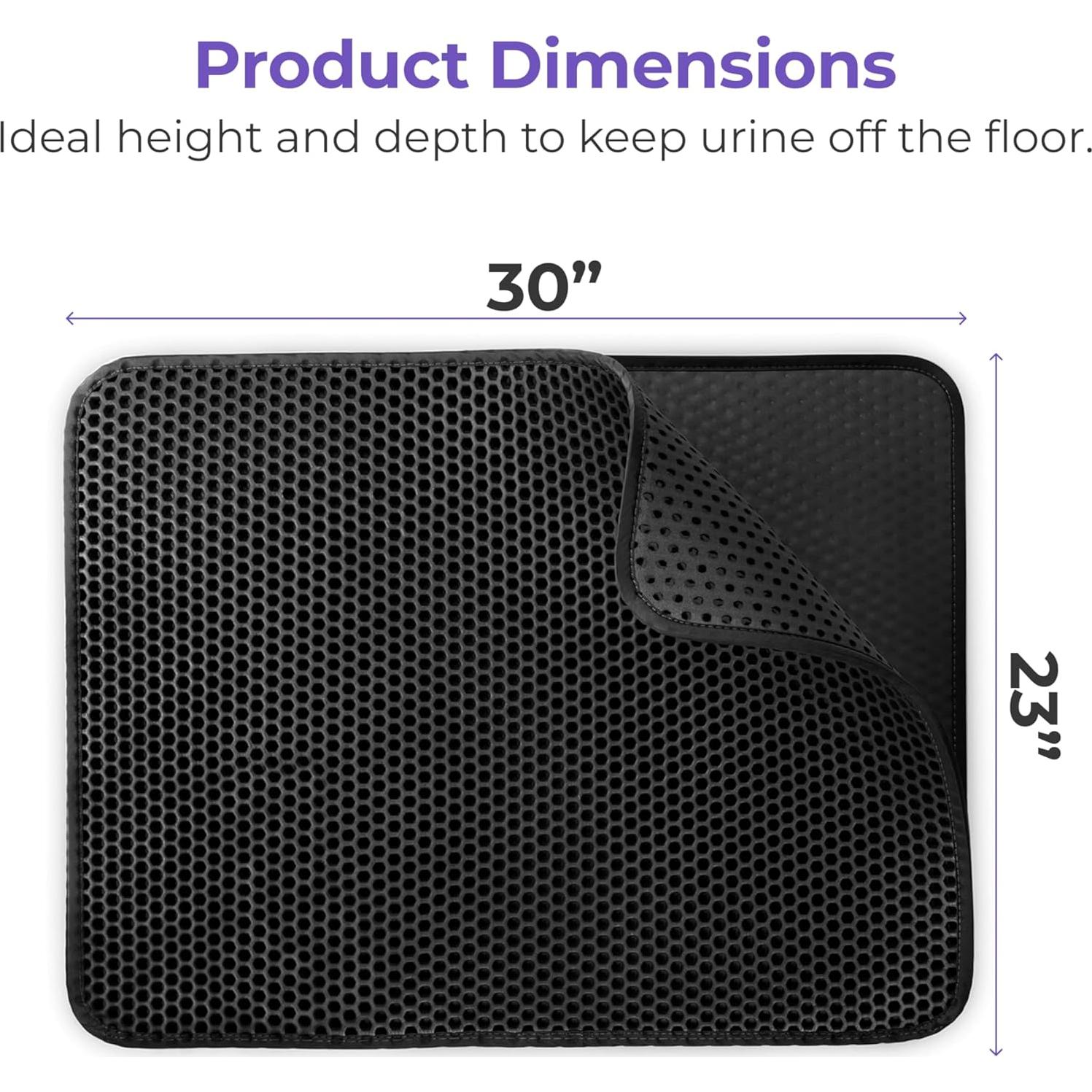 Alfombrilla Trapper Grande iPrimio para Gato Negra 76.2x58.4 cm