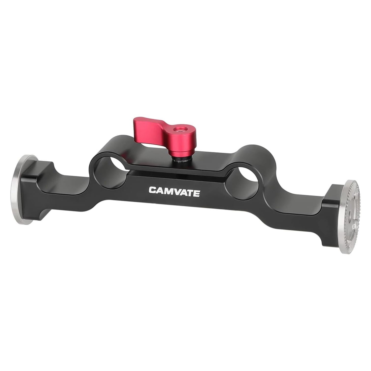 Abrazadera de Varilla CAMVATE 15mm con Adaptador M6 Rojo