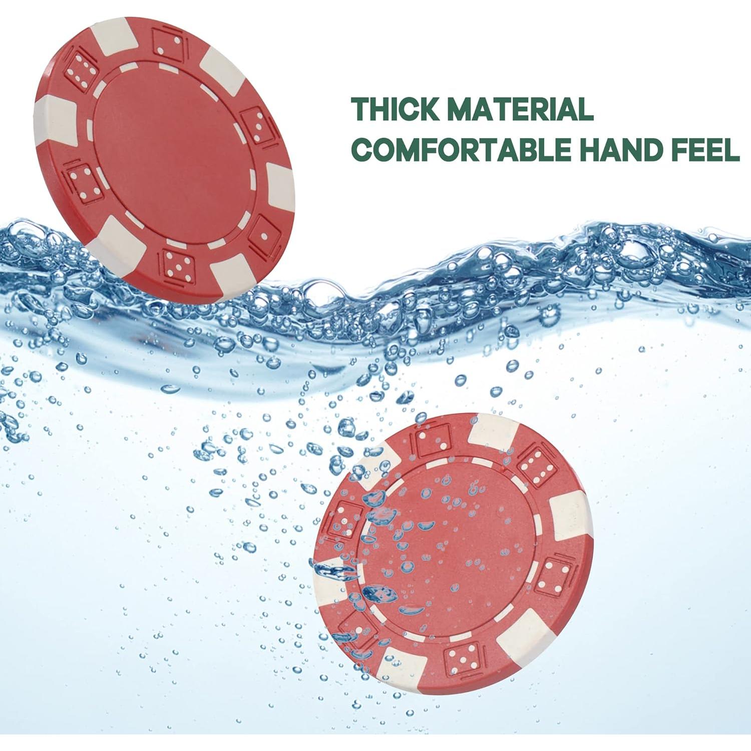 Fichas de Póker LUOBAO 100 Pcs 11.5g 4 Colores para Juegos