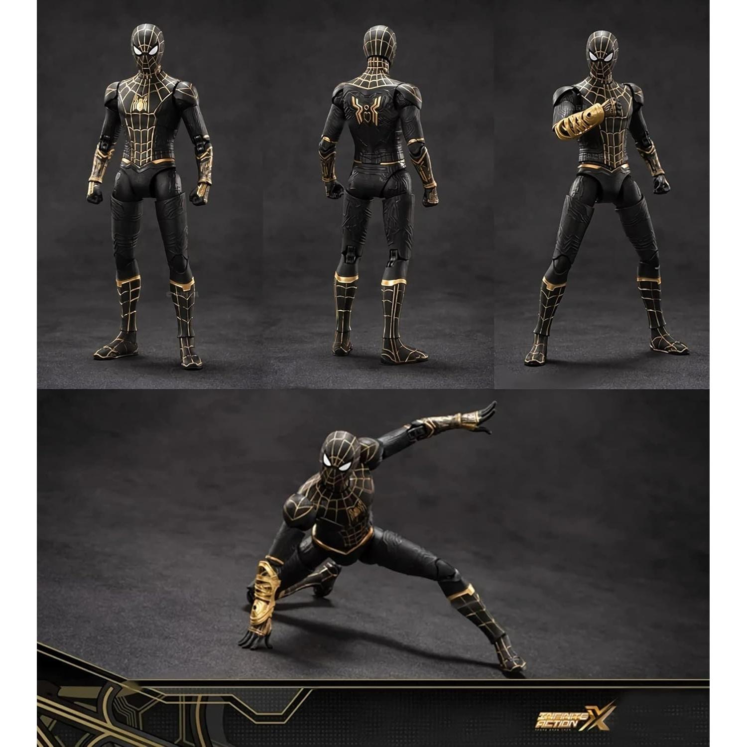Figura de Acción Spiderman ZD Toys 7" Negro y Dorado 2022