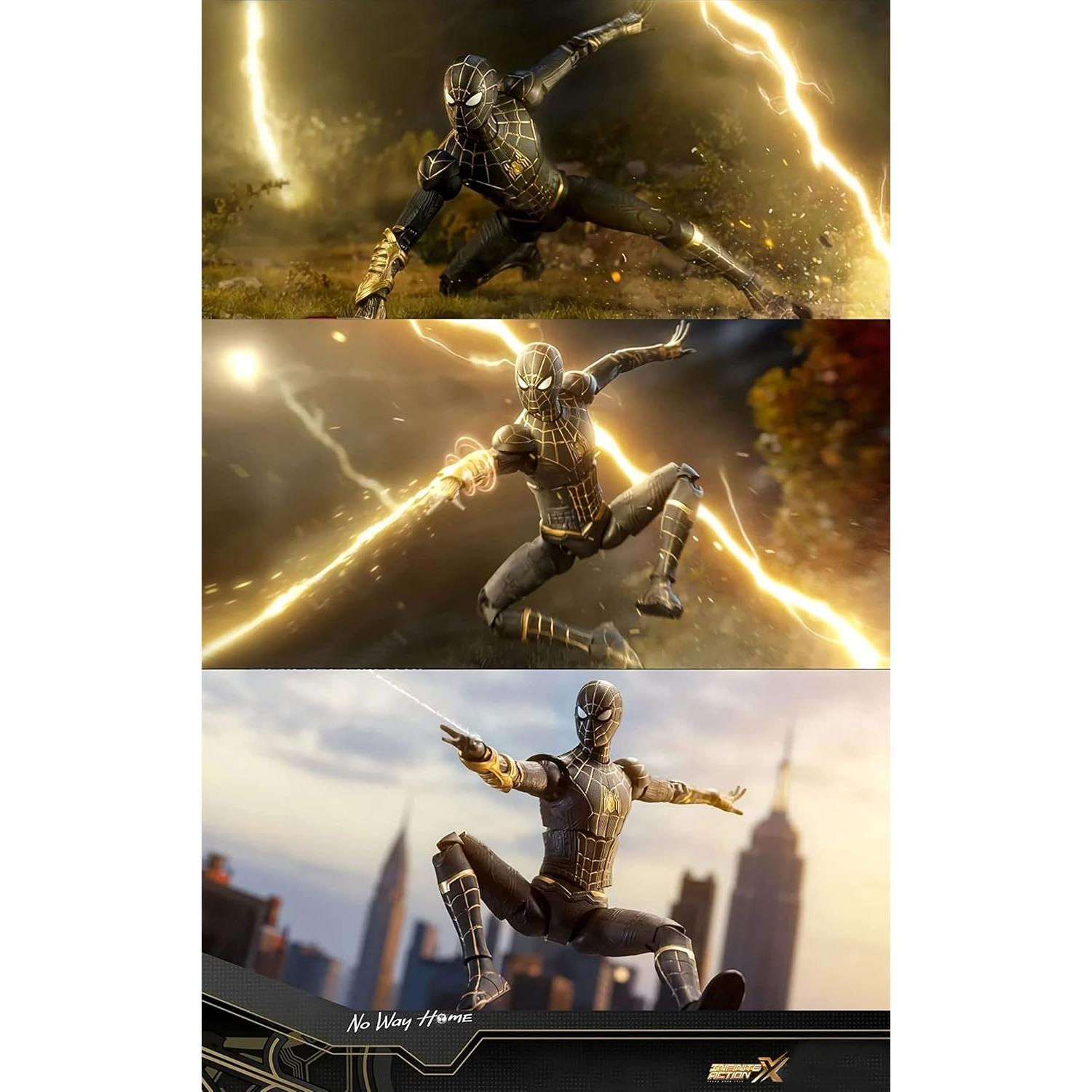 Figura de Acción Spiderman ZD Toys 7" Negro y Dorado 2022