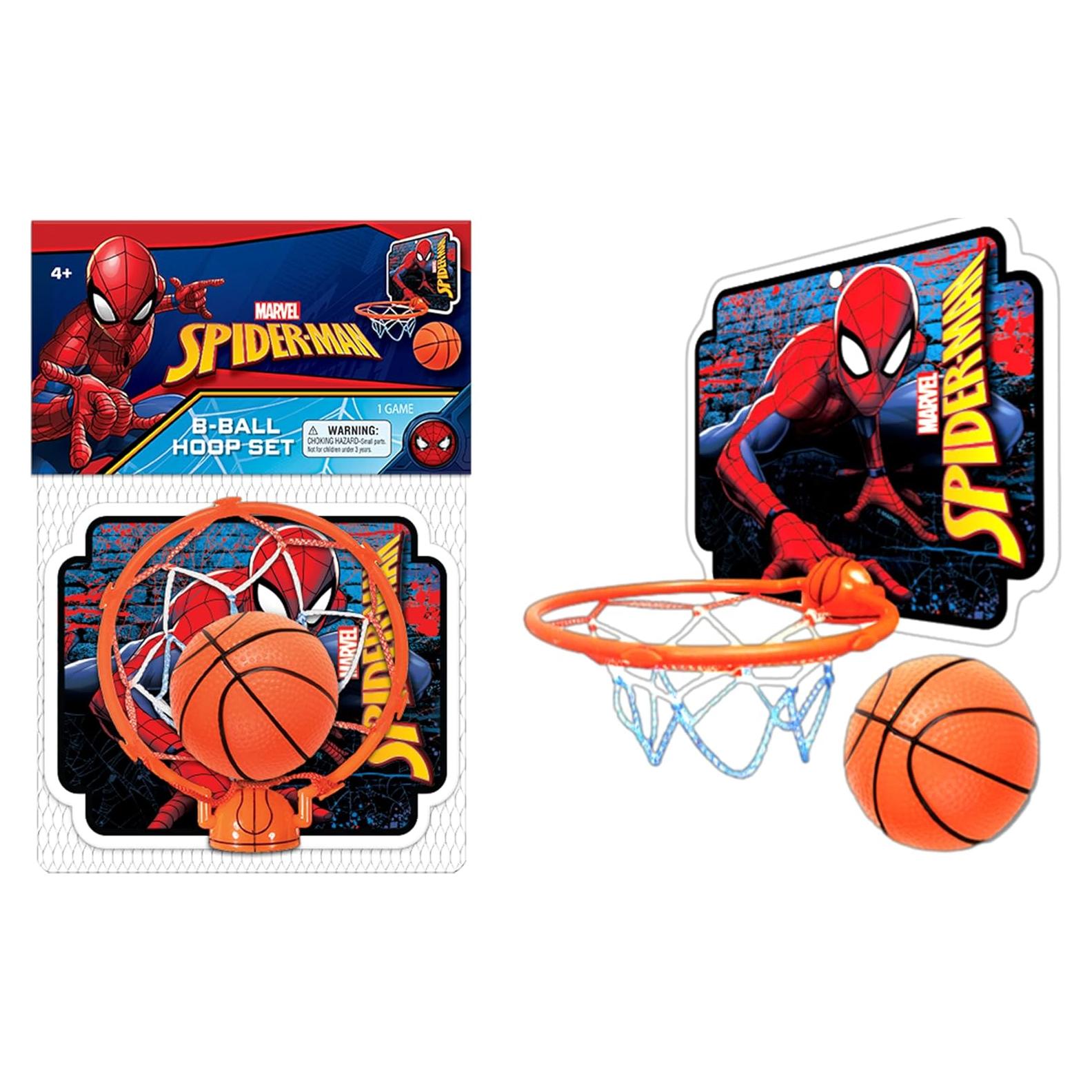Aro de Baloncesto Mini JA-RU Spiderman con Pelota 10 cm