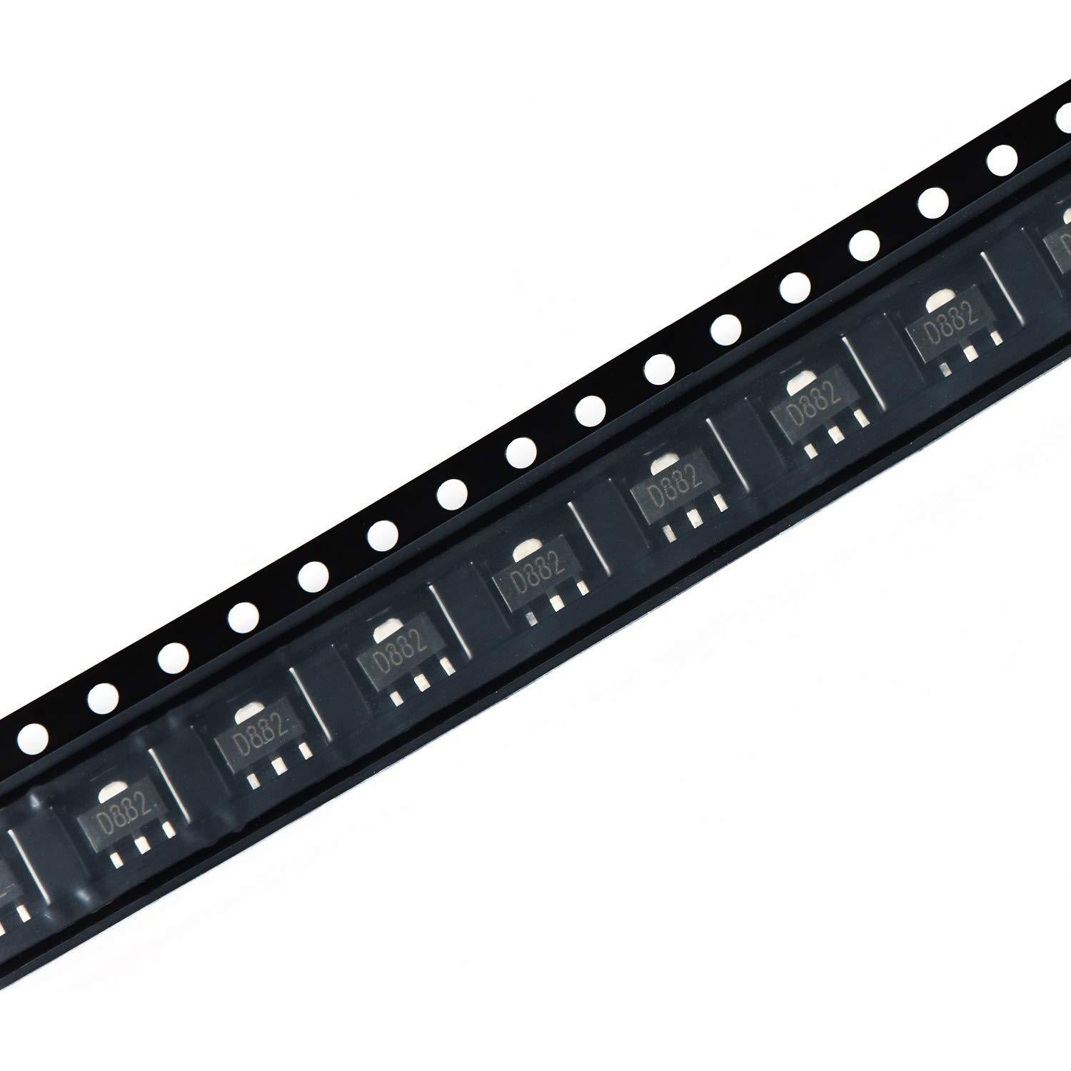 Transistor Bipolar NPN Chanzon 2SD882 SOT-89 20 Piezas