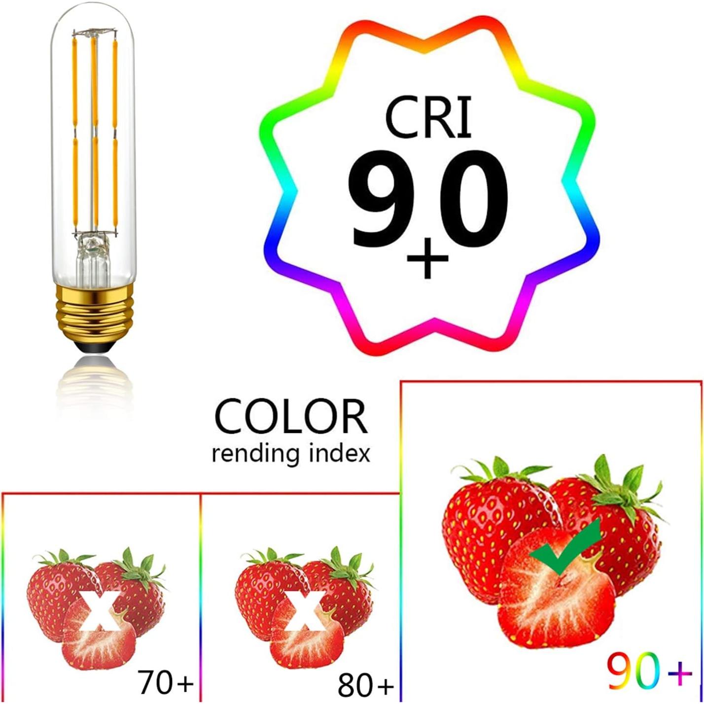 Bombilla LED Edison Dimmable E26 6W Blanco 4000K - Paquete de 4