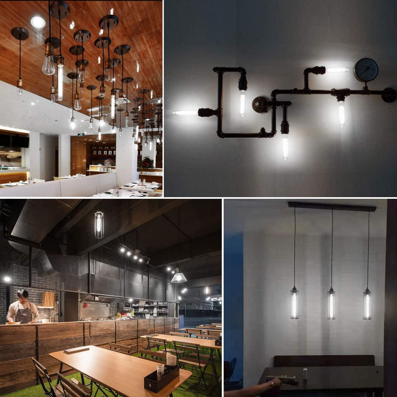 Bombilla LED Edison Dimmable E26 6W Blanco 4000K - Paquete de 4