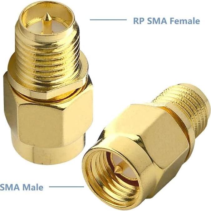 SMA Antenna Cable Connector SMA Male to RPSMA Female RF Coax Adapter Coupler Converter Pack of 2 for WiFi Coaxial Extension Cable