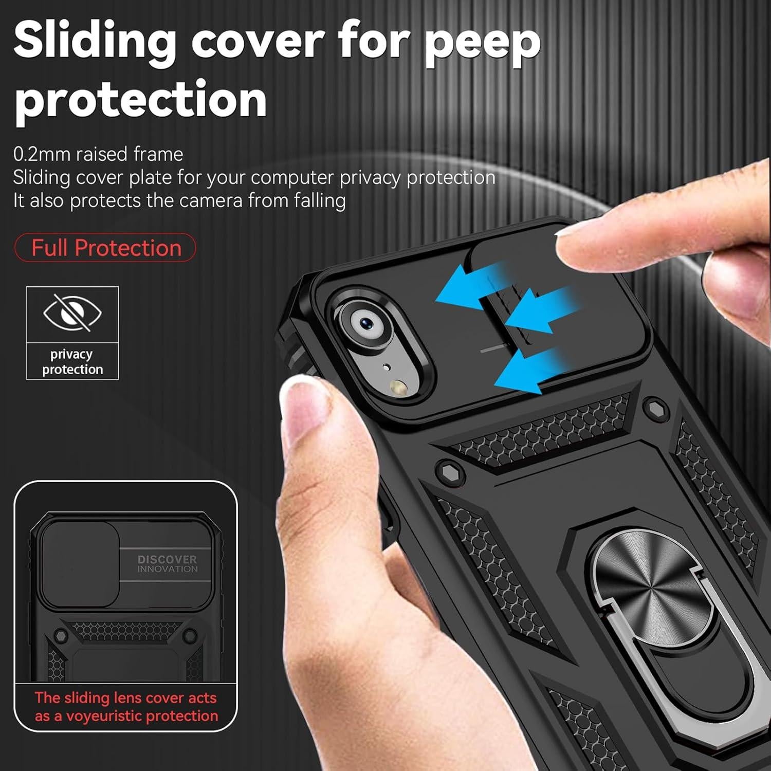 Funda Protectora HNHYGETE para iPhone XR con Protector HD