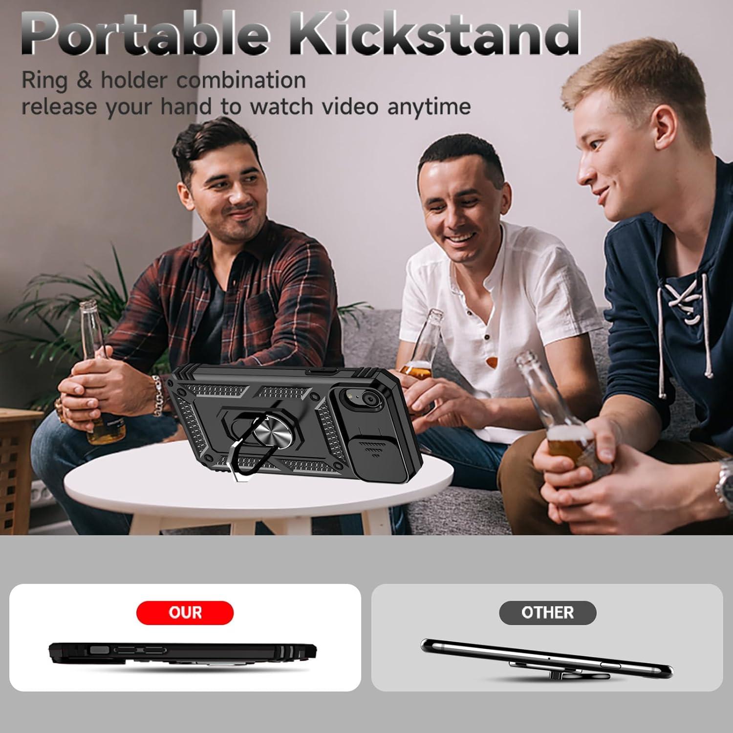 Funda Protectora HNHYGETE para iPhone XR con Protector HD