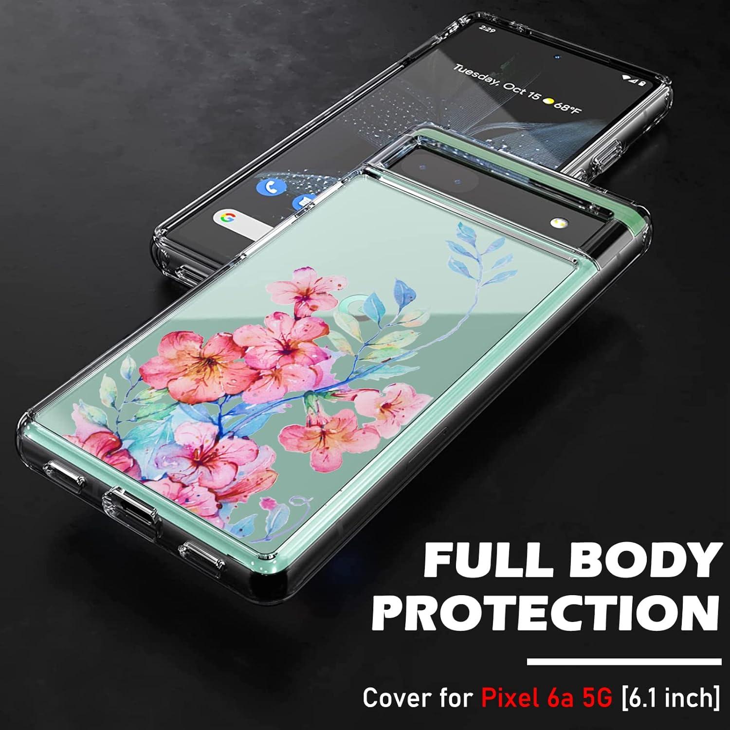 Funda TPU Transparente CameCosy para Google Pixel 6A - Flor de Cerezo