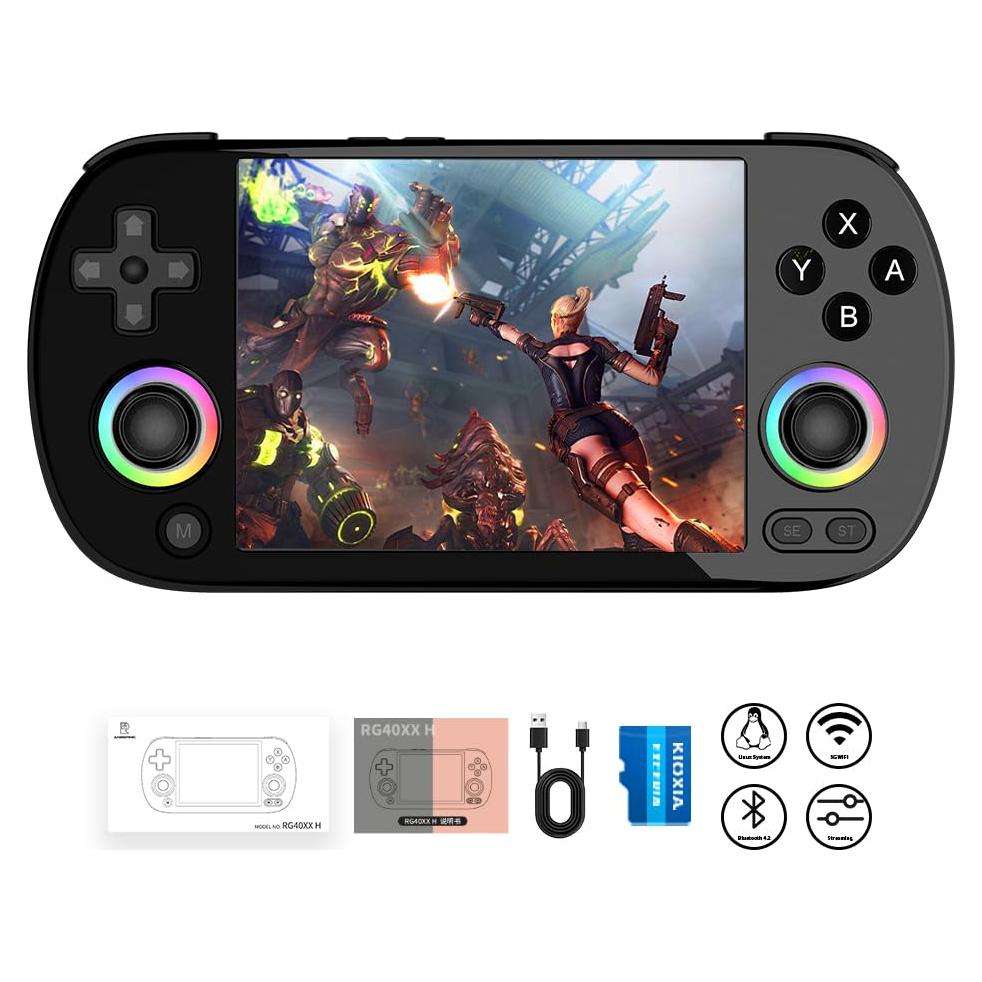Consola de Juegos Portátil Anbernic RG40XX H 64GB Negro