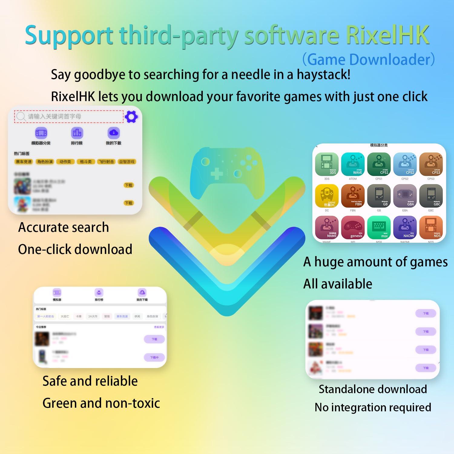 Consola de Juegos Portátil Anbernic RG40XX H 64GB Negro