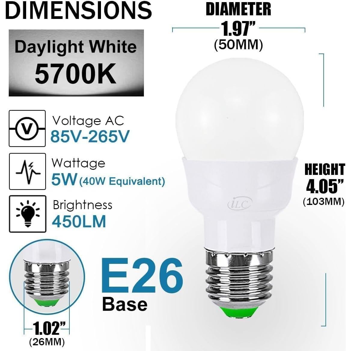 Bombilla LED RGB iLC 5W E26 Regulable 450LM 12 Colores